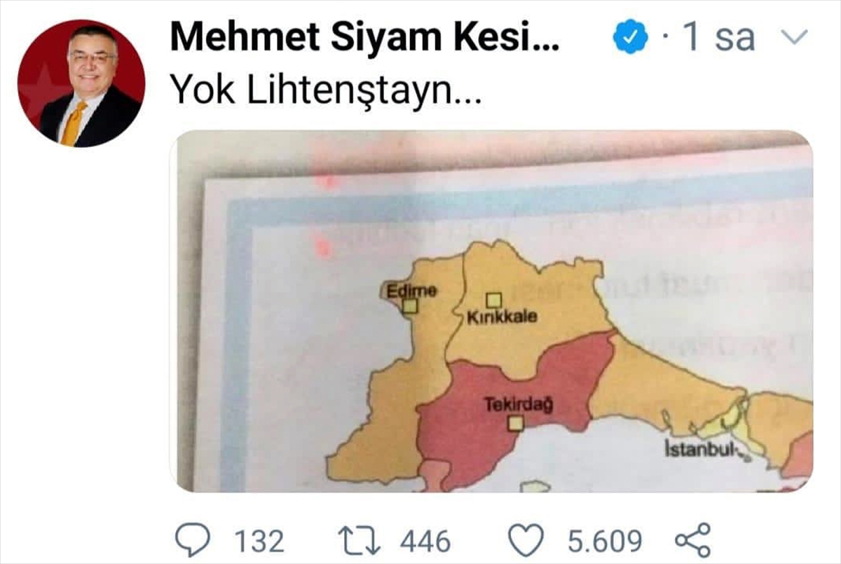 Belediye Başkanından hatalı haritaya esprili cevap: Yok Lihtenştayn